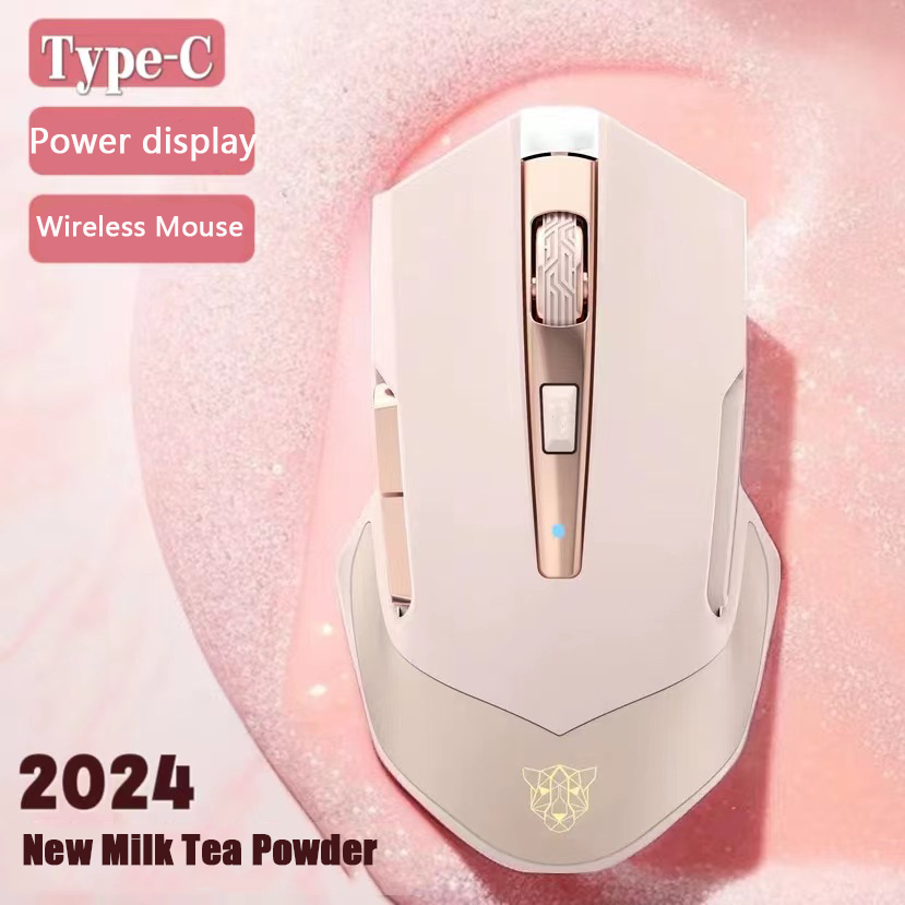 Pc Gaming Pink - ピンクのワイヤレスマウス,タイプC充電,サイレントゲーミングマウス,コンピューター,ラップトップ,マウス,女の子へのギフト,2.4g,新しい2024
