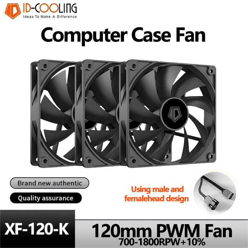 Pc Gaming Lounge - ID-COOLING XF-120-K シンプルで効率的なPCゲーマー向けコンピューターケースファン 12V 4ピン PWM速度調整可能